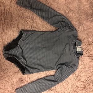 ACACIA girls swimsuit blue/white stripe XL